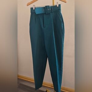 Zara Teal Emerald Dress Trouser Pants